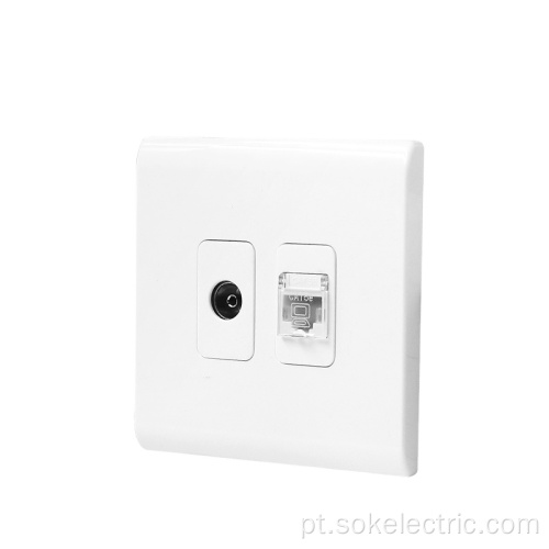 1Gang RJ45 LAN 1Gang TV Socket Outlets